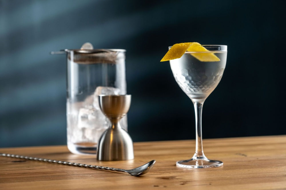 The Hive Glass | Honeycomb Nick & Nora Cocktail Glass