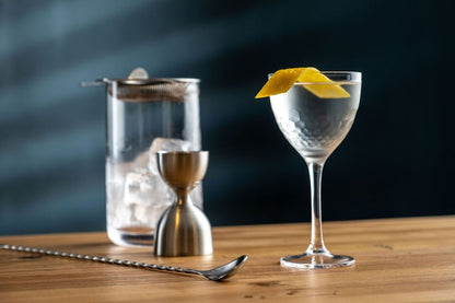 The Hive Glass | Honeycomb Nick & Nora Cocktail Glass