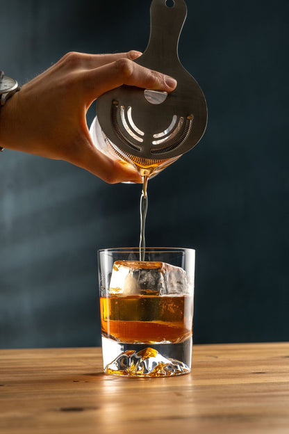 Foundation Glass | Weighted Mountain Base Old Fashioned Glasses - 10-ounce, Set of 2