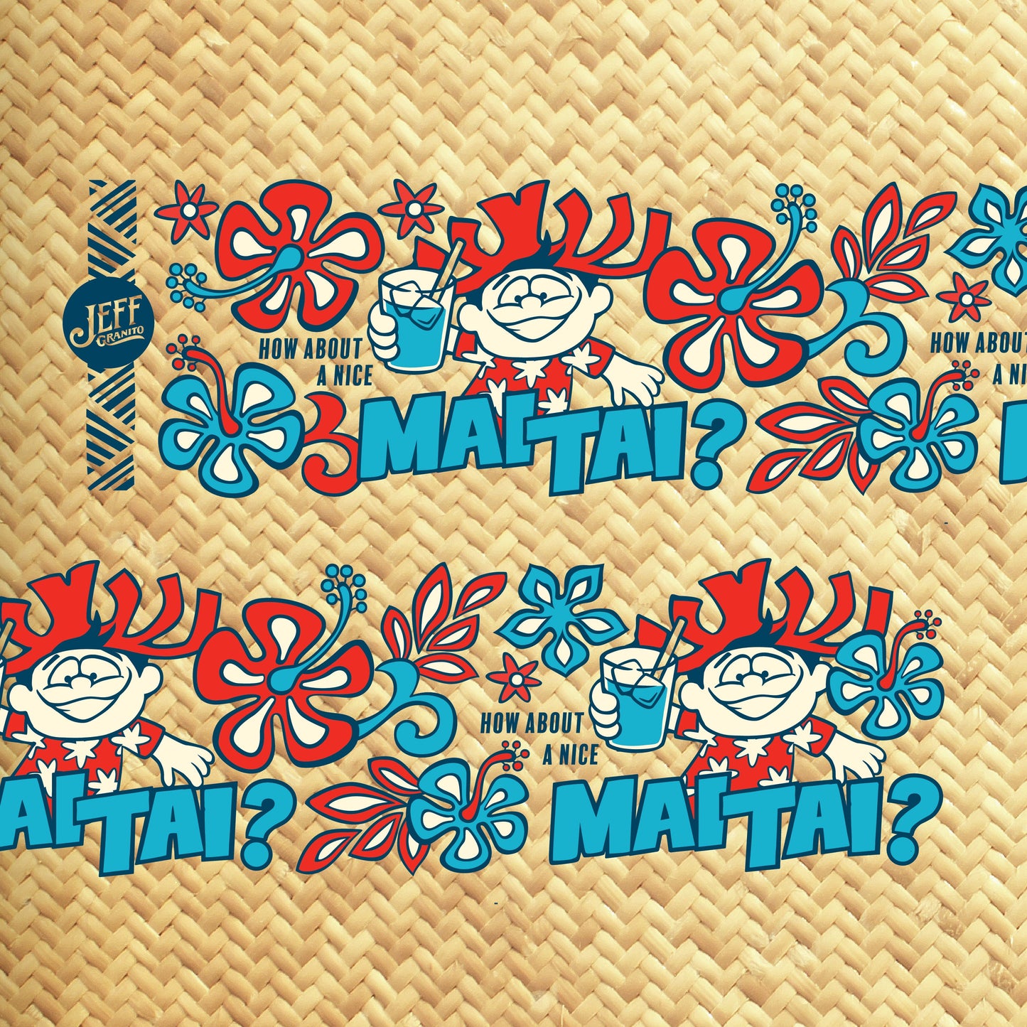 Jeff Granito's 'How About a Mai Tai?' Mai Tai Cocktail Glass (1) - Ready to Ship / Rolling Pre-Order