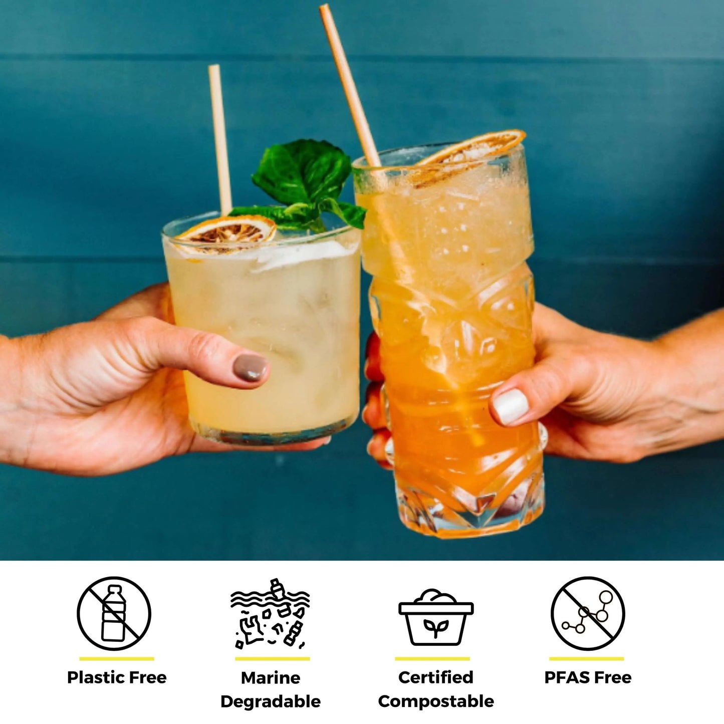 5.75" Cocktail Wheat Straws