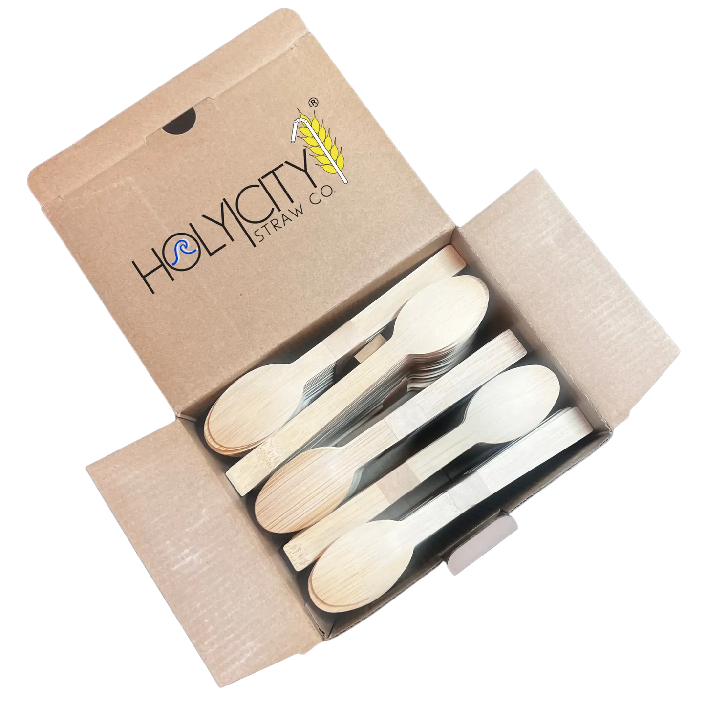 5.5" Bamboo Dessert Spoons