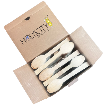 4.3" Bamboo Taster Spoons