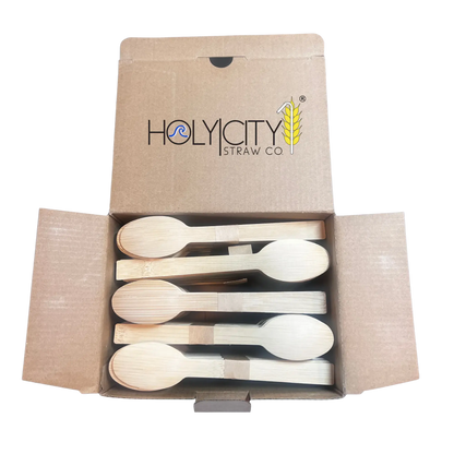 4.3" Bamboo Taster Spoons