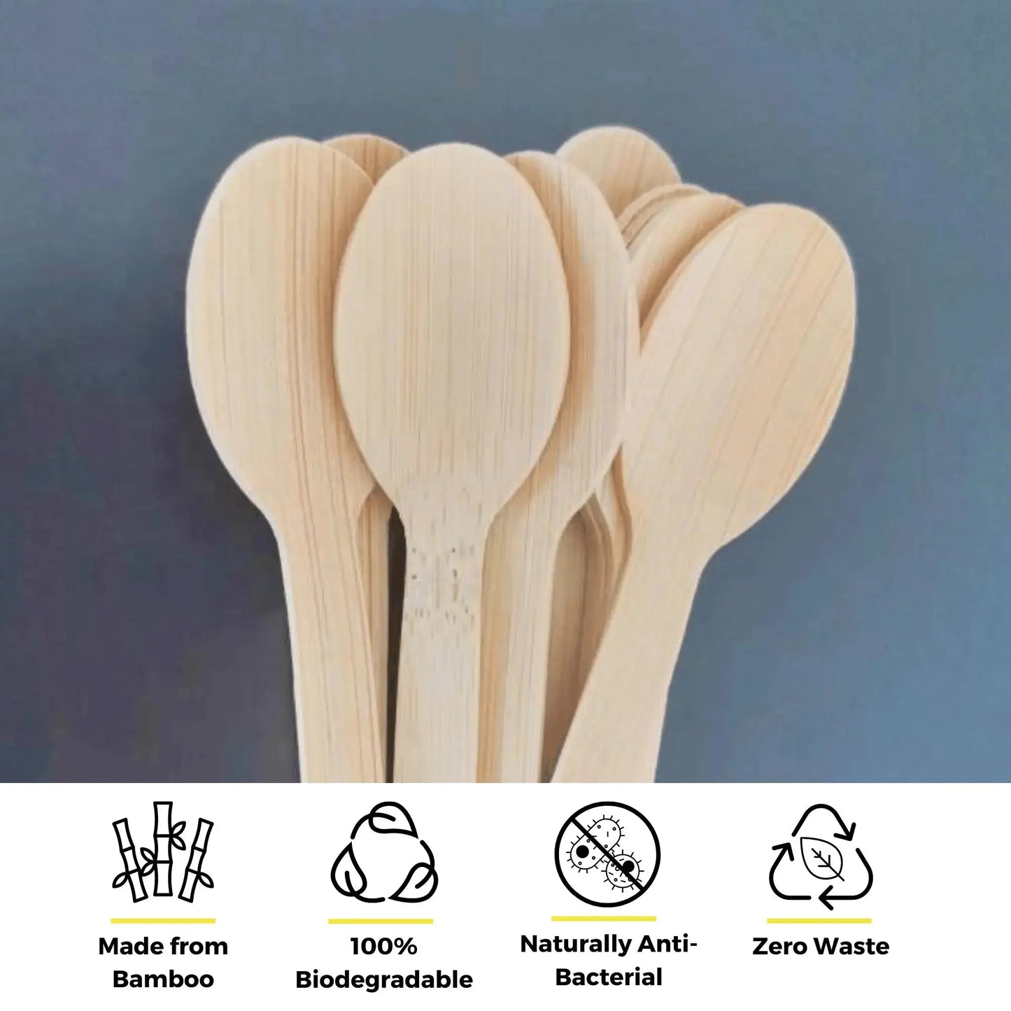 5.5" Bamboo Dessert Spoons