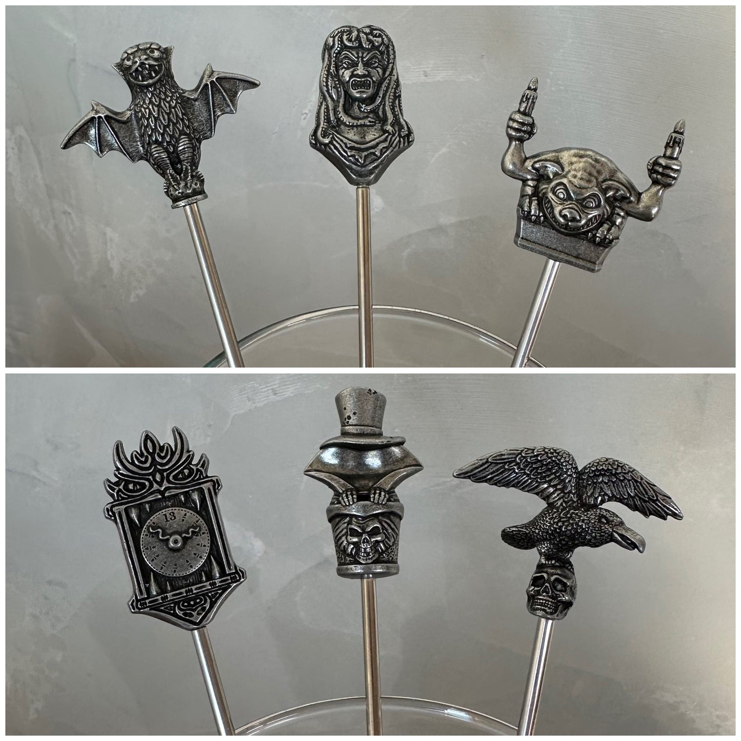Thor's 'Haunted' Sculpted Metal Swizzle Sticks - Set of Six (6) - Ready to Ship / Rolling Pre-Order