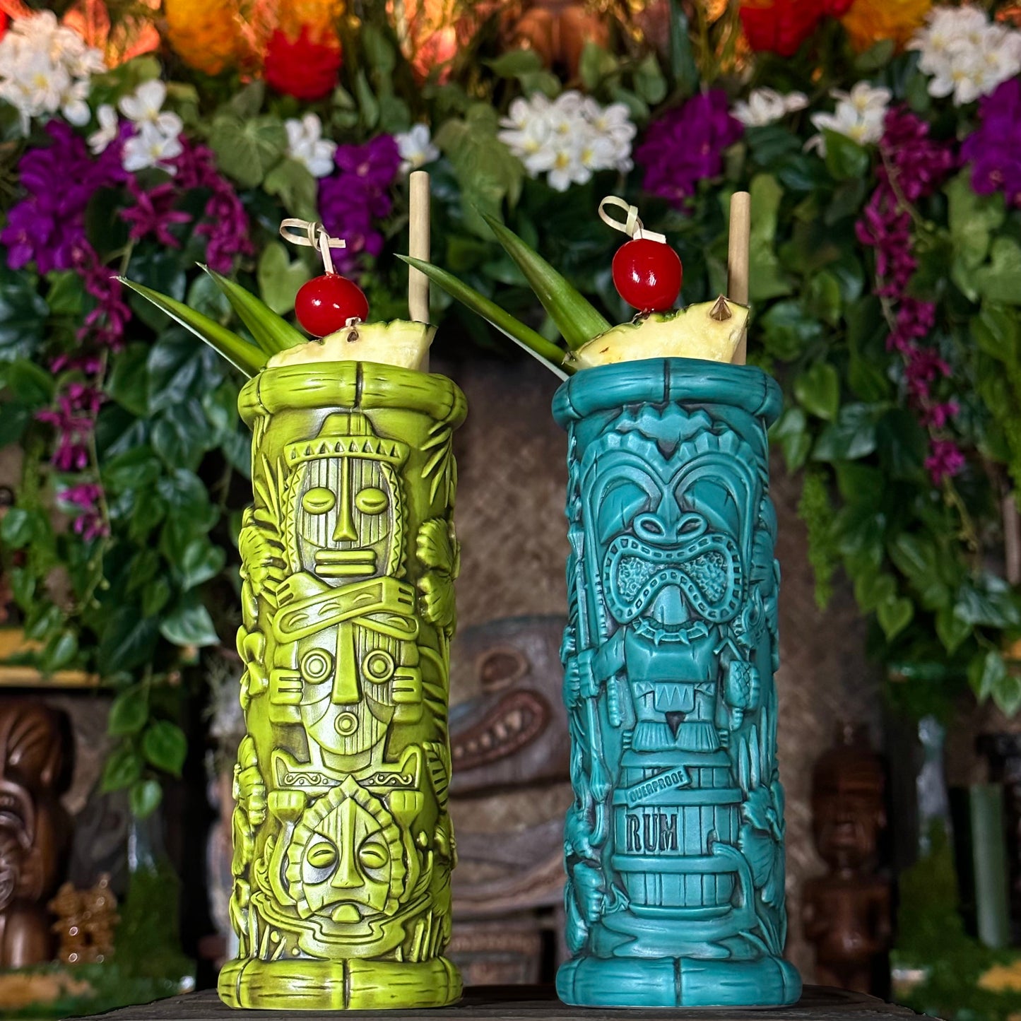 Jeff Granito’s “Tiki Portraits” (2 different mugs!) - Ceramic Tiki Mugs, sculpt by Thor - Ready to Ship (FREE SHIPPING in U.S.)