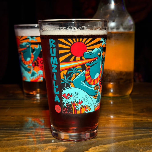Jeff Granito's 'Rumzilla' Pint Glass (1) - Ready to Ship!