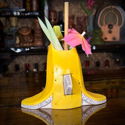 Flipper Sipper - Ceramic Tiki Mug, sculpt by Thor - Ready to Ship (FREE SHIPPING in U.S.)