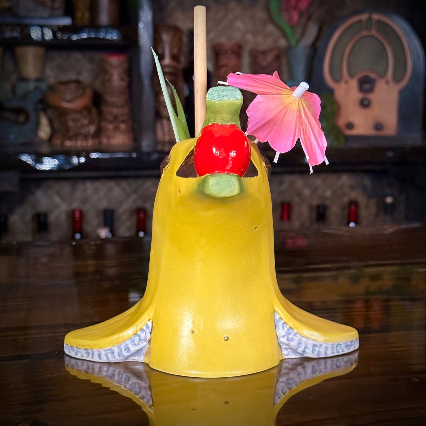 Flipper Sipper - Ceramic Tiki Mug, sculpt by Thor - Ready to Ship (FREE SHIPPING in U.S.)