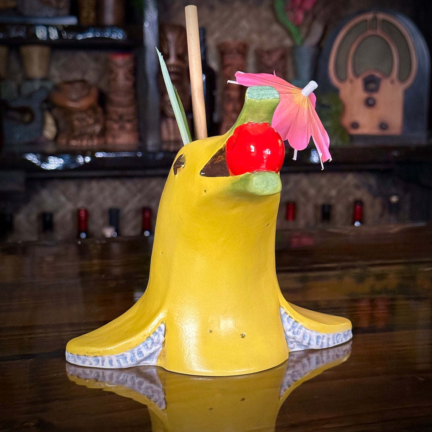 Flipper Sipper - Ceramic Tiki Mug, sculpt by Thor - Ready to Ship (FREE SHIPPING in U.S.)