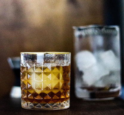 Gold Rimmed Whiskey Cocktail Glass