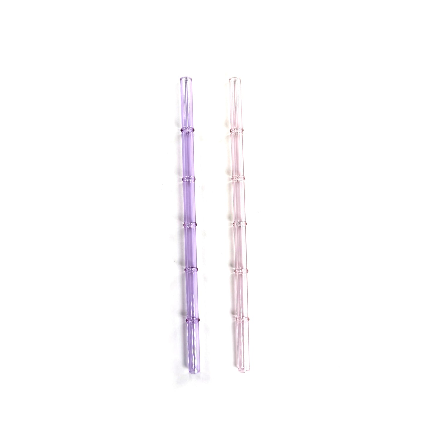 'Orchid' Glass Bamboo Straw Set of Two (2) - Ready to Ship!