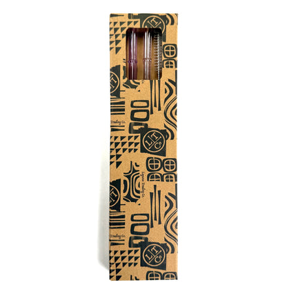 'Orchid' Glass Bamboo Straw Set of Two (2) - Ready to Ship!