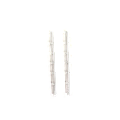'Clear' Glass Bamboo Straw Set of Two (2) - Ready to Ship!