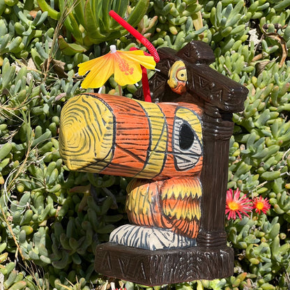 Tiki tOny's Hanging Toucan Tiki Mug (Orange-Yellow), sculpted by Thor - Ready to Ship (FREE SHIPPING in U.S.)