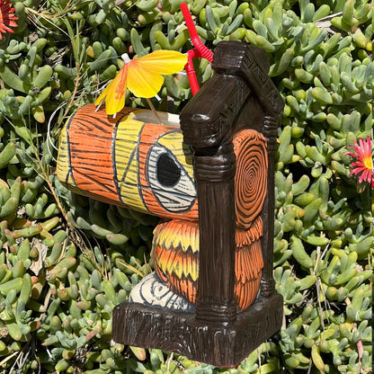 Tiki tOny's Hanging Toucan Tiki Mug (Orange-Yellow), sculpted by Thor - Ready to Ship (FREE SHIPPING in U.S.)