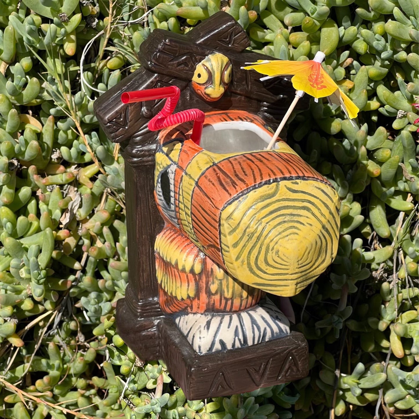 Tiki tOny's Hanging Toucan Tiki Mug (Orange-Yellow), sculpted by Thor - Ready to Ship (FREE SHIPPING in U.S.)