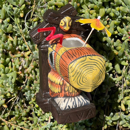 Tiki tOny's Hanging Toucan Tiki Mug (Orange-Yellow), sculpted by Thor - Ready to Ship (FREE SHIPPING in U.S.)