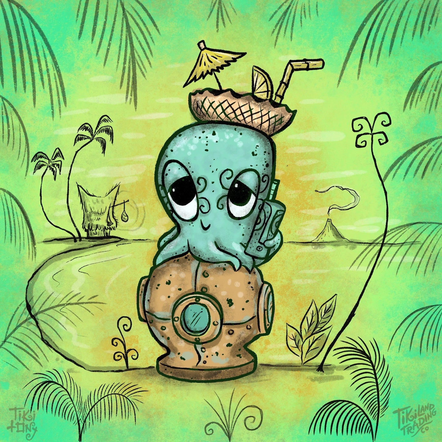 Tiki tOny's Drunktapus Tiki Mug (Whoopsies), sculpted by Thor - Ready to Ship! (FREE SHIPPING in U.S.)