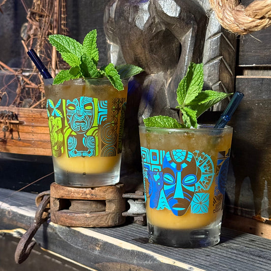 Jeff Granito's 'Pacific Traders' Mai Tai Cocktail Glass (1) - Ready to Ship / Rolling Pre-Order