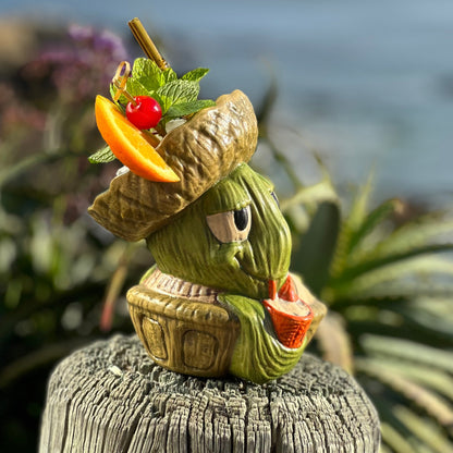 Tiki tOny's Luau Louie the Sippin' Turtle Tiki Mug, sculpt by Thor - Ready to Ship! (FREE SHIPPING in U.S.)