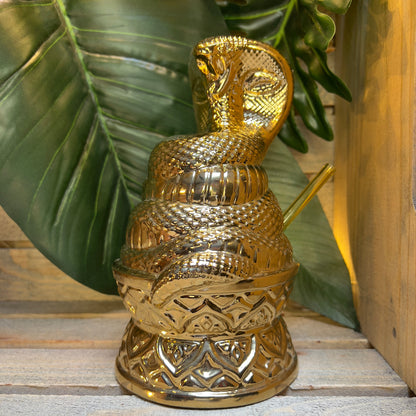 Golden Cobra Idol Tiki Mug, designed and sculpted by Thor - Ready to Ship! (FREE SHIPPING in U.S.)