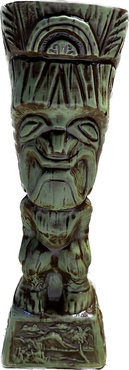 Journey to Hawaii Tiki Mug - Jungle Relic Green Limited Edition of 300, designed by Lost Tiki, Jeff Granito, Thor, and sculpted by Thor - Ready to Ship! (FREE SHIPPING in U.S.)