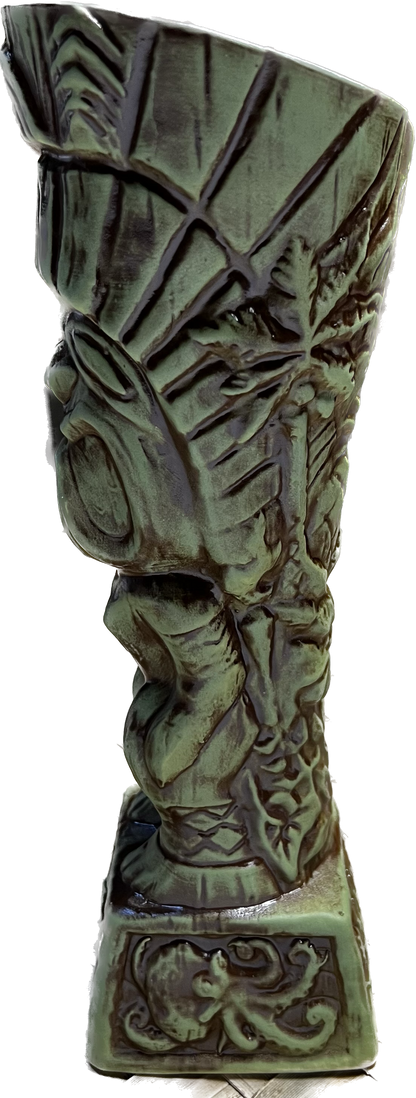 Journey to Hawaii Tiki Mug - Jungle Relic Green Limited Edition of 300, designed by Lost Tiki, Jeff Granito, Thor, and sculpted by Thor - Ready to Ship! (FREE SHIPPING in U.S.)