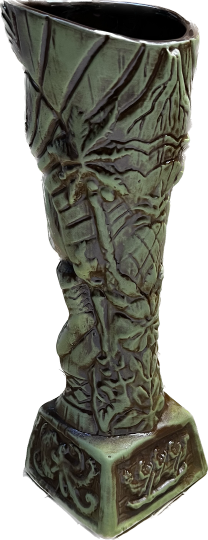 Journey to Hawaii Tiki Mug - Jungle Relic Green Limited Edition of 300, designed by Lost Tiki, Jeff Granito, Thor, and sculpted by Thor - Ready to Ship! (FREE SHIPPING in U.S.)
