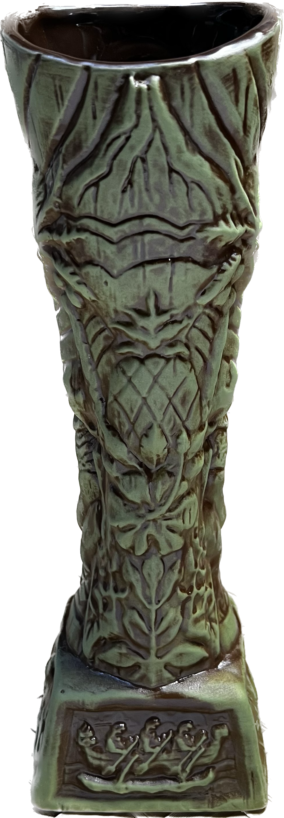 Journey to Hawaii Tiki Mug - Jungle Relic Green Limited Edition of 300, designed by Lost Tiki, Jeff Granito, Thor, and sculpted by Thor - Ready to Ship! (FREE SHIPPING in U.S.)