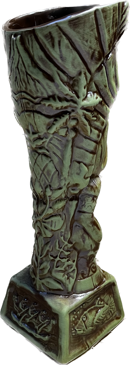 Journey to Hawaii Tiki Mug - Jungle Relic Green Limited Edition of 300, designed by Lost Tiki, Jeff Granito, Thor, and sculpted by Thor - Ready to Ship! (FREE SHIPPING in U.S.)