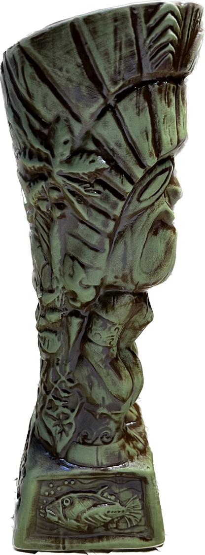 Journey to Hawaii Tiki Mug - Jungle Relic Green Limited Edition of 300, designed by Lost Tiki, Jeff Granito, Thor, and sculpted by Thor - Ready to Ship! (FREE SHIPPING in U.S.)