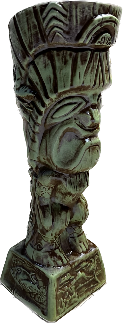 Journey to Hawaii Tiki Mug - Jungle Relic Green Limited Edition of 300, designed by Lost Tiki, Jeff Granito, Thor, and sculpted by Thor - Ready to Ship! (FREE SHIPPING in U.S.)