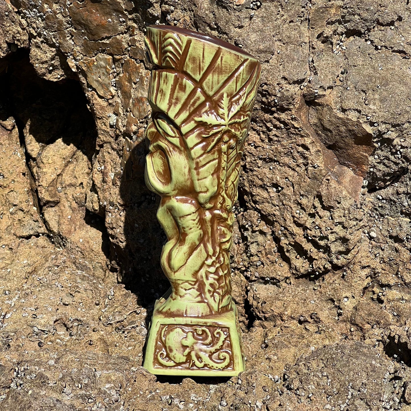 Journey to Hawaii Tiki Mug - Jungle Relic Green Limited Edition of 300, designed by Lost Tiki, Jeff Granito, Thor, and sculpted by Thor - Ready to Ship! (FREE SHIPPING in U.S.)