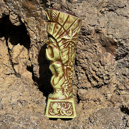 Journey to Hawaii Tiki Mug - Jungle Relic Green Limited Edition of 300, designed by Lost Tiki, Jeff Granito, Thor, and sculpted by Thor - Ready to Ship! (FREE SHIPPING in U.S.)