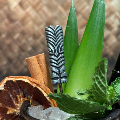 TikiLand Trading Co.'s 'Heritage Aloha' Sculpted Metal Swizzle Sticks - Set of Four (4) - Ready to Ship / Rolling Pre-Order (FREE SHIPPING in U.S.)