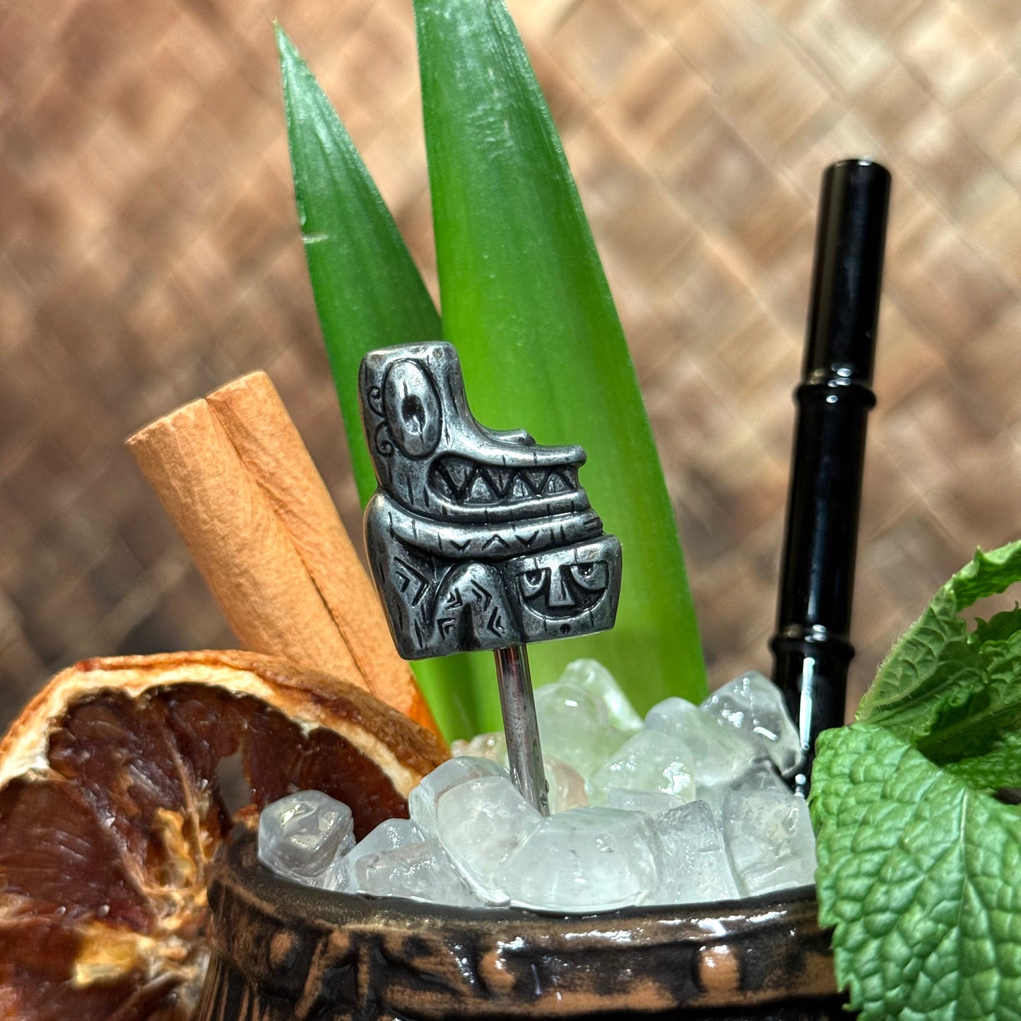 Tiki tOny's 'Best of Tiki' Sculpted Metal Swizzle Sticks - Set of Four (4) - Ready to Ship / Rolling Pre-Order (FREE SHIPPING in U.S.)