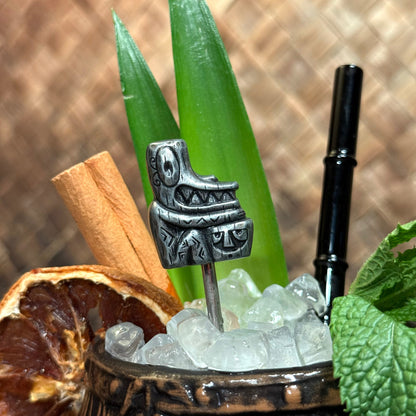 Tiki tOny's 'Best of Tiki' Sculpted Metal Swizzle Sticks - Set of Four (4) - Ready to Ship / Rolling Pre-Order (FREE SHIPPING in U.S.)