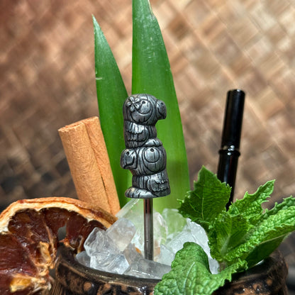 Tiki tOny's 'Best of Tiki' Sculpted Metal Swizzle Sticks - Set of Four (4) - Ready to Ship / Rolling Pre-Order (FREE SHIPPING in U.S.)