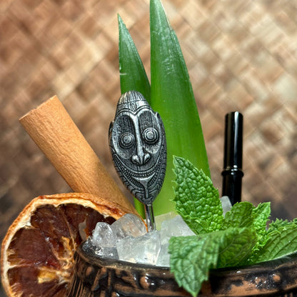 TikiLand Trading Co.'s 'Tiki Bar Classics' Sculpted Metal Swizzle Sticks - Set of Four (4) - Ready to Ship / Rolling Pre-Order (FREE SHIPPING in U.S.)