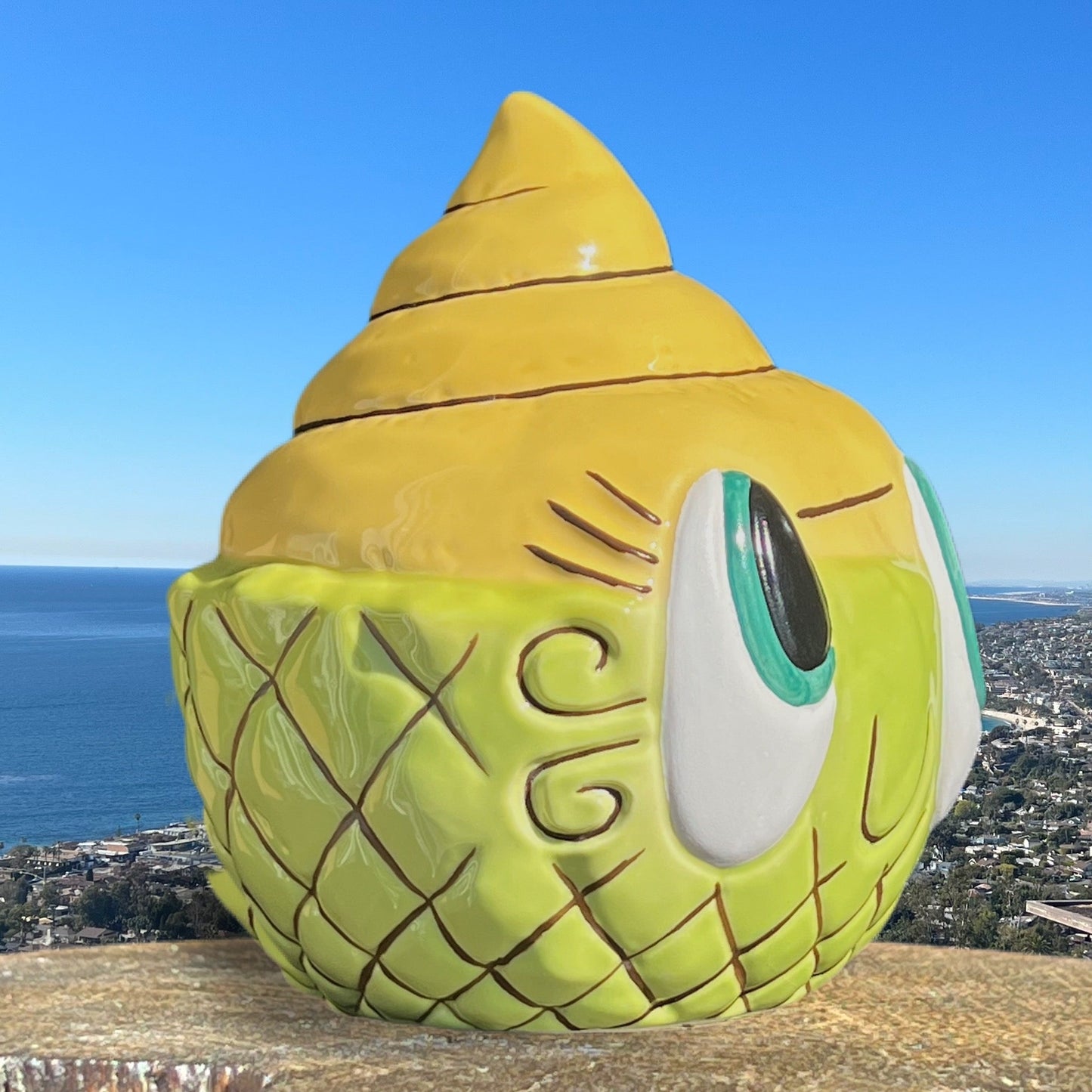 Tiki tOny's Baby Whippy (Lime Green) Tiki Mug, sculpted by Thor - Ready-to-Ship! (FREE SHIPPING in U.S.)