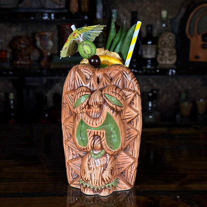 The Griper Tiki Mug (Green) designed by Ken Ruzic, sculpted by Thor - Limited Edition of 250 - Ready to Ship! (FREE SHIPPING in U.S.)