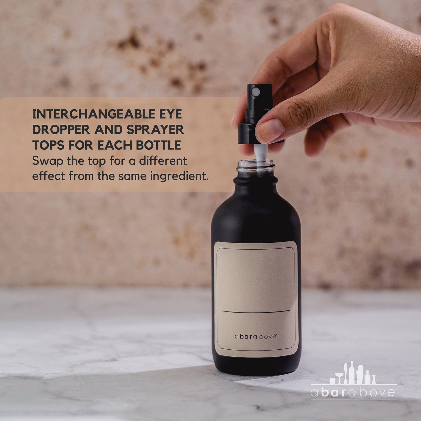 Amber Atomizer / Eye Dropper Set