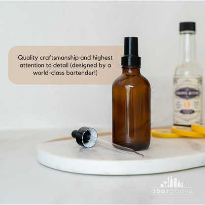 Amber Atomizer / Eye Dropper Set