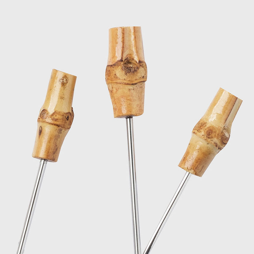 Natural bamboo cocktail picks - Set of 6