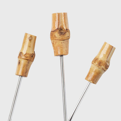 Natural bamboo cocktail picks - Set of 6