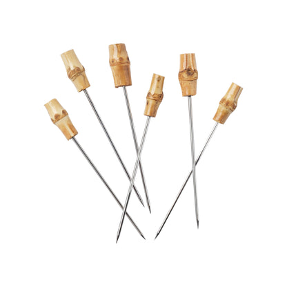 Natural bamboo cocktail picks - Set of 6
