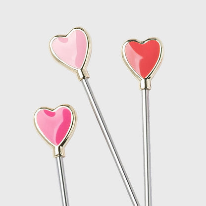 Heart swizzle sticks