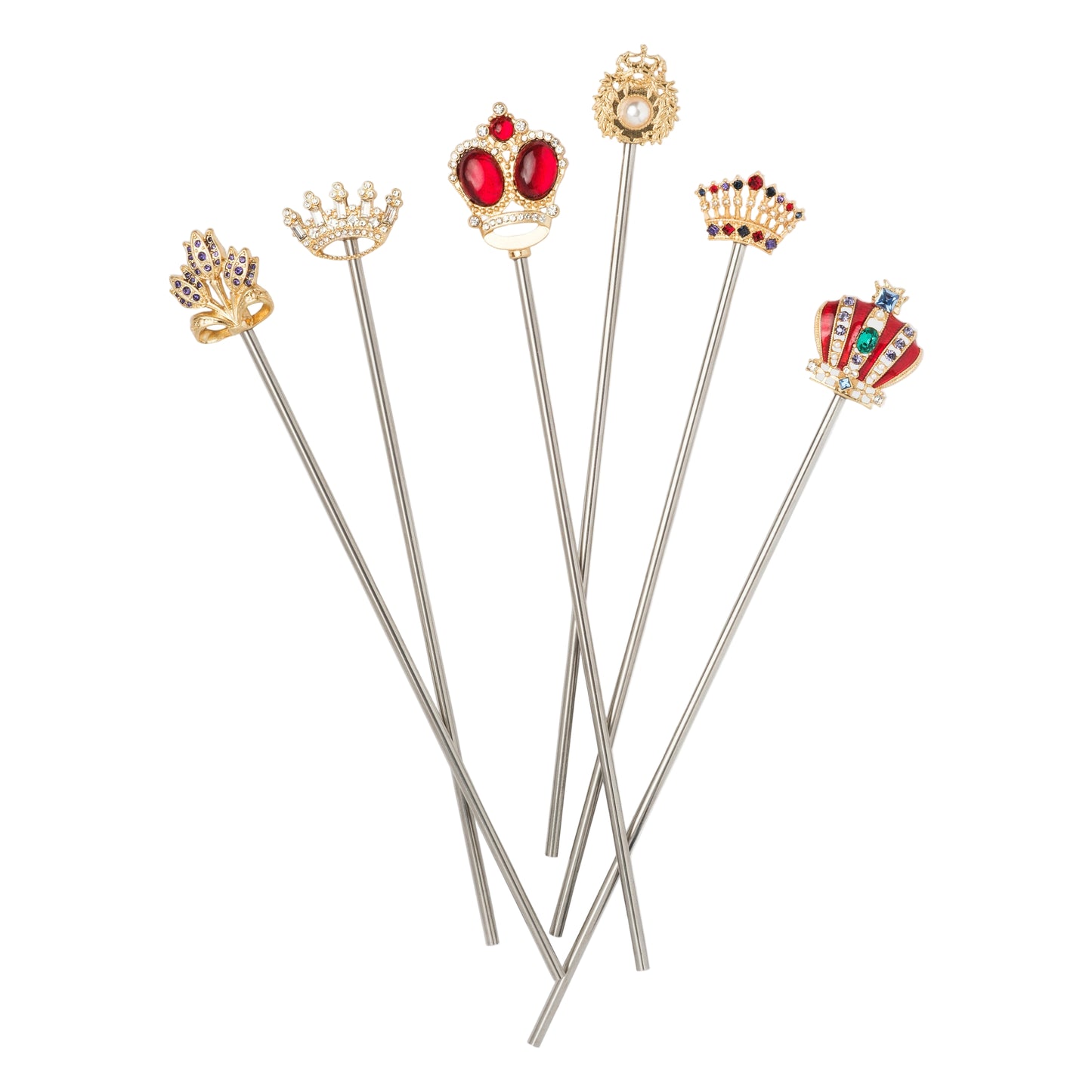 Crown swizzle sticks